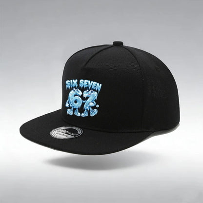 1/2 PC of 67 Ice Cartoon Printed Flat Bottom Brim Snapback Cap