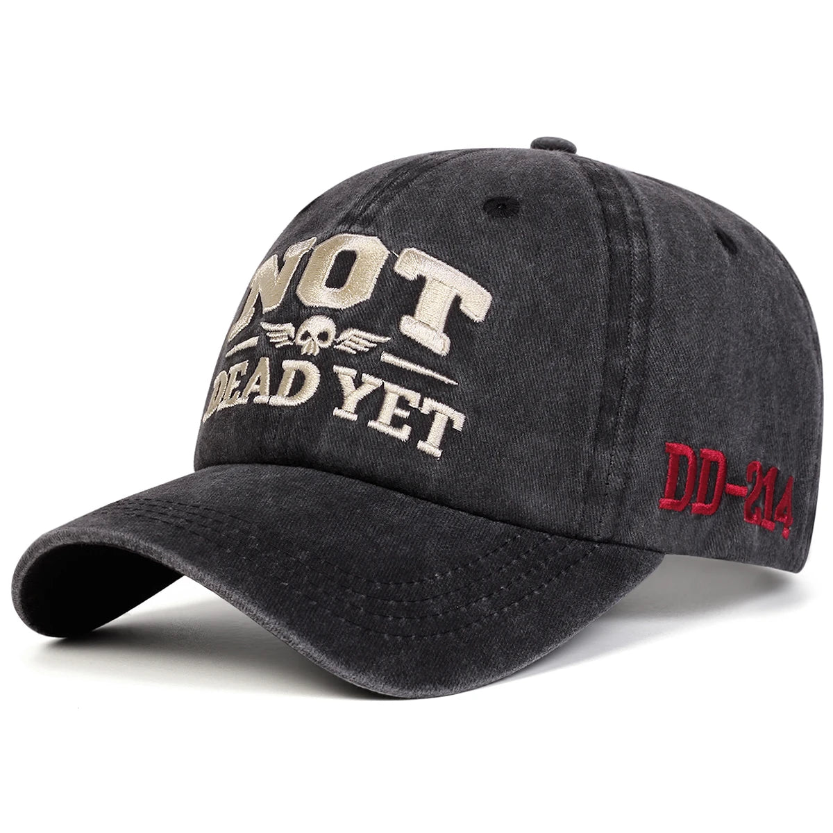 Unisex Not Dead Yet Embroidery Wash Baseball Caps Spring Autumn