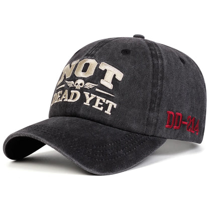 Unisex Not Dead Yet Embroidery Wash Baseball Caps Spring Autumn