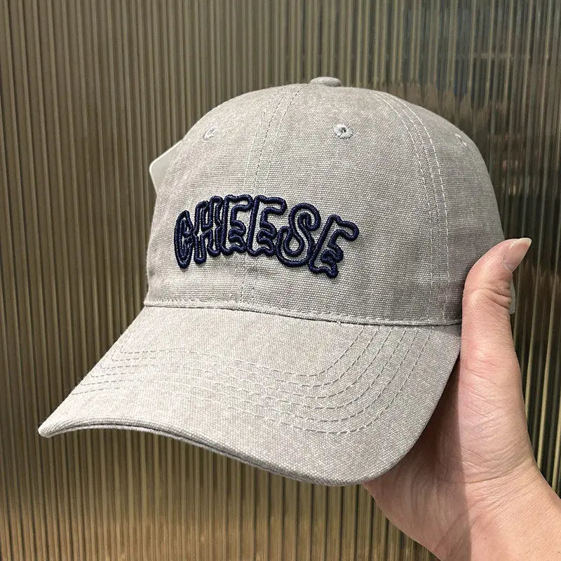 Letter Embroidery Dad Hat Soft Cotton Baseball Cap