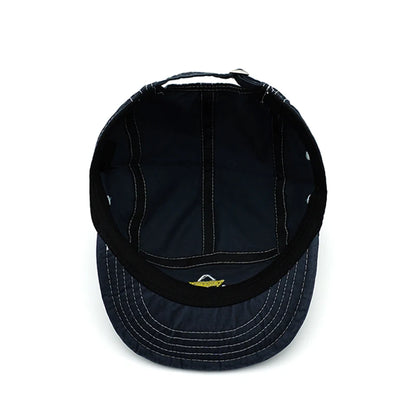 Embroidery Short Soft Brim Baseball Cap 5 Panels Cotton Dad Caps