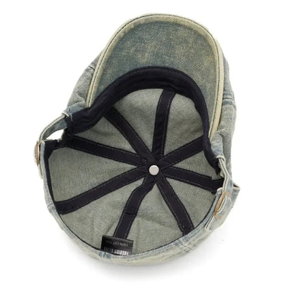 Spring And Autumn Cotton Solid Print Newsboy Caps