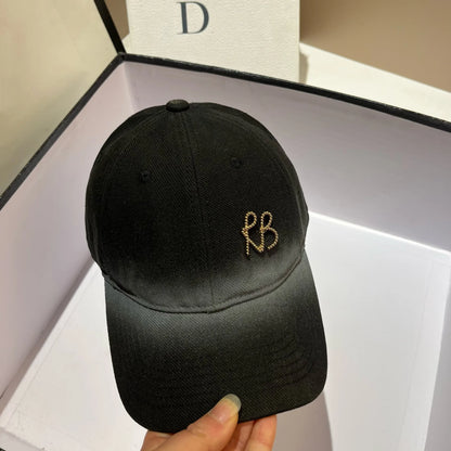 Luxury Metal Letter RB Baseball Cap Men Women