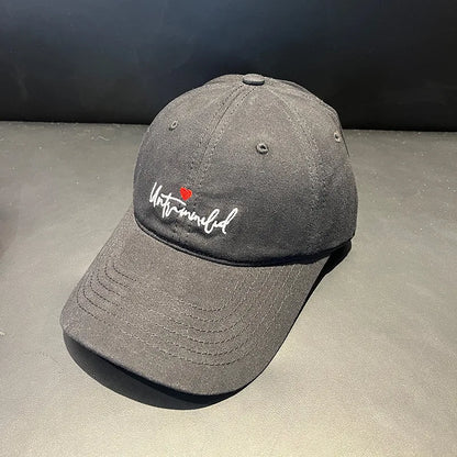 Fashion Korean Style Love Embroidery Letter Baseball Cap