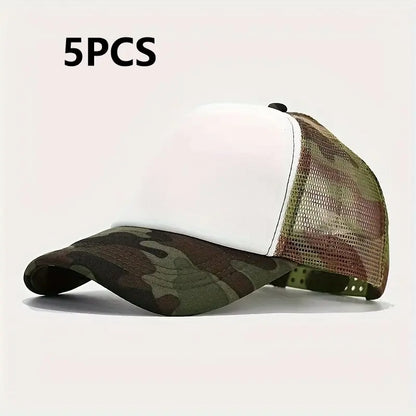 Camouflage Breathable Mesh Truck Driver Baseball Hat Men's And Women's Fashion