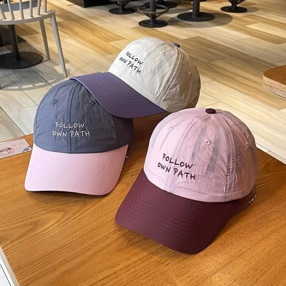 Casual Lightweight Baseball Cap Embroidered Sun Protection Quick Dry Cap Adjustable Sunscreen Cap