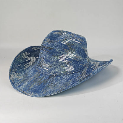 Women Men Felt Wide Brim Cowboy Cowgirl Hat