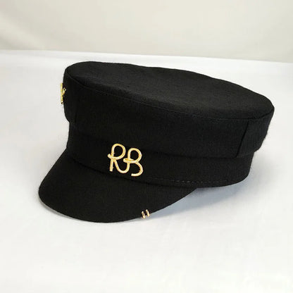 Designer Brand Earring Woolen Newsboy Caps