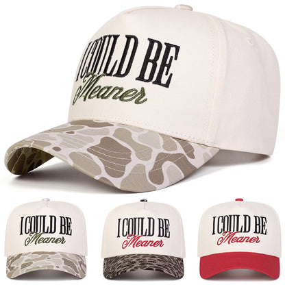 Unisex I Could Be Meaner Embroidery Baseball Caps Spring Autumn