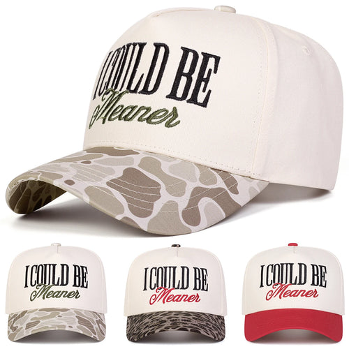 Unisex I Could Be Meaner Embroidery Baseball Caps Spring Autumn