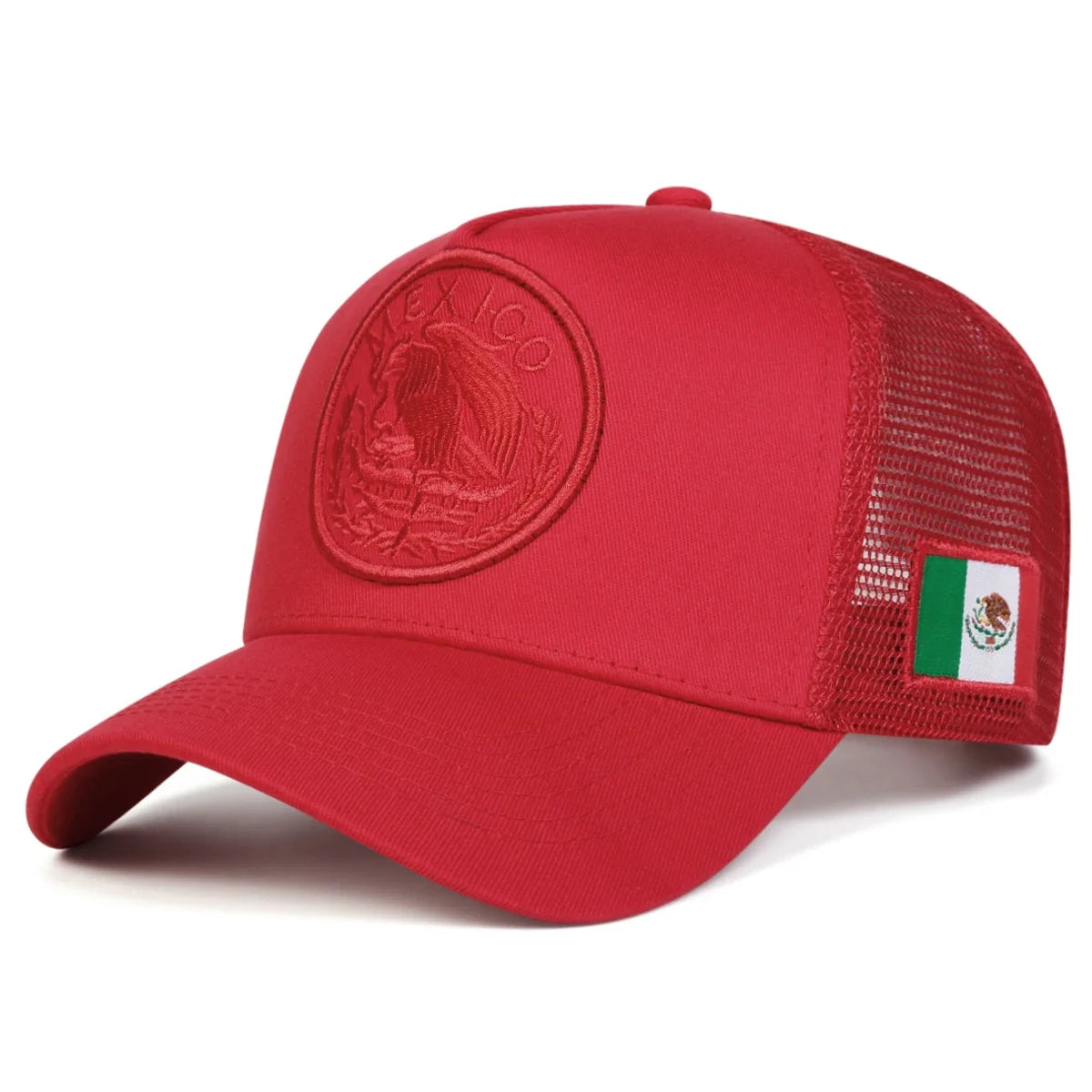 Unisex Mexican Flag Embroidery Baseball Net Caps