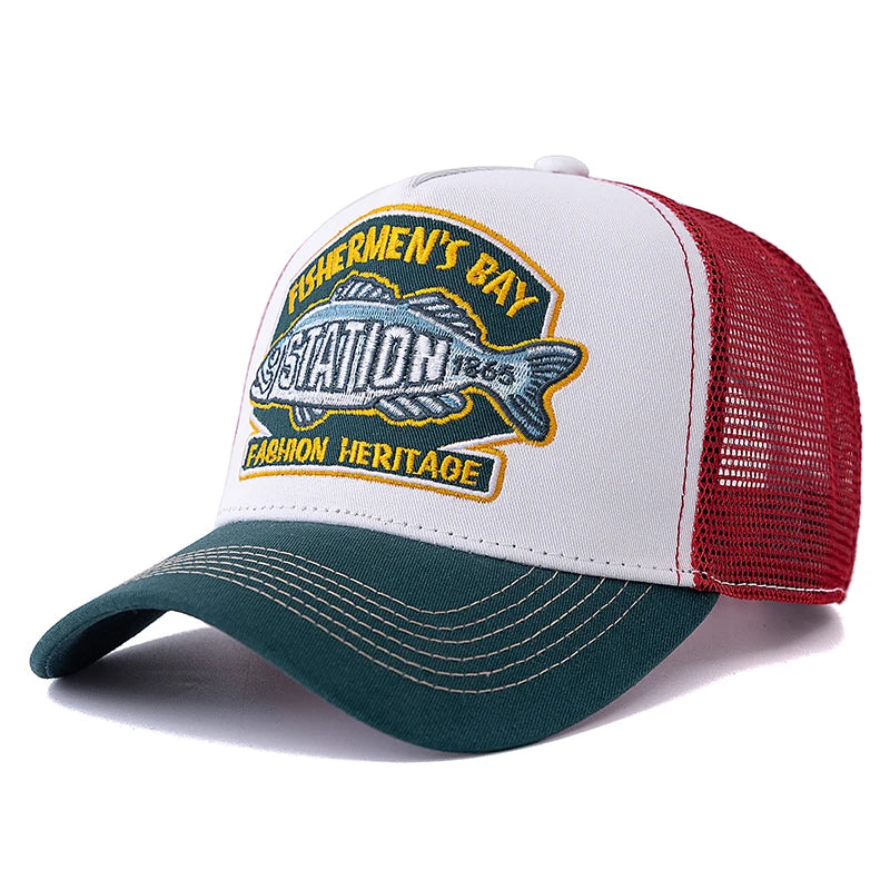 Unisex Summer Fishing Cap Breathable Mesh Baseball Hat Men Women