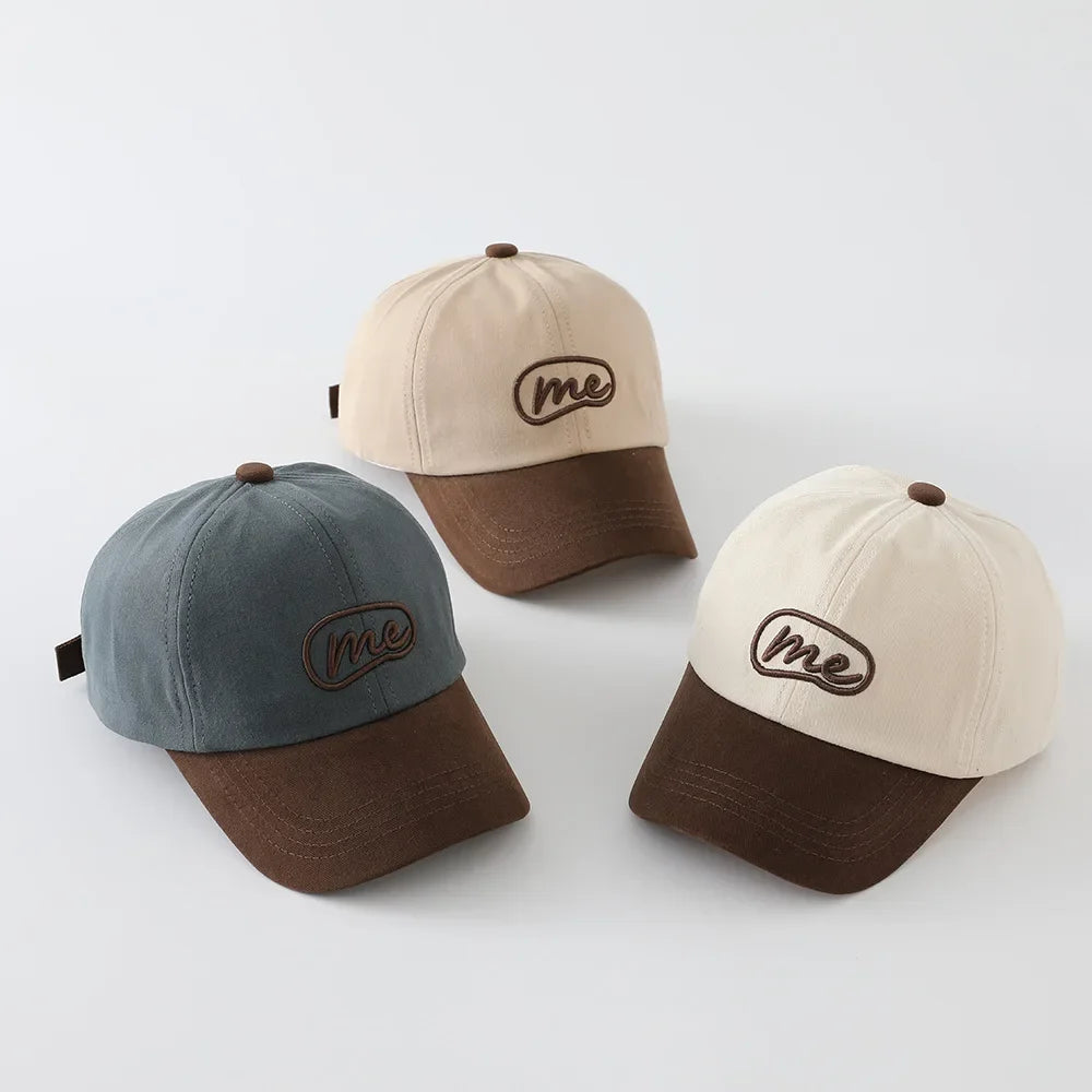 New Autumn Letter Embroidery Baseball Cap Fashion Style Baby Boys Girls Sun Hat Korean Caps Children