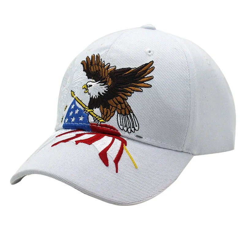 Unisex Baseball Cap 3D Bald Eagle USA Embroidery Cap Men And Women