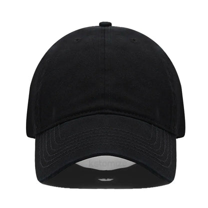 Custom Text Logo Embroidery Vintage Washed Cotton Baseball Cap