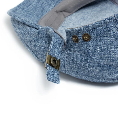 New Summer Thin Double Breasted Beret Fashion Men Vintage Visor Flat Cap