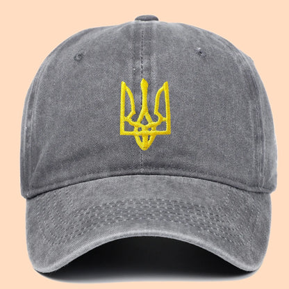 Embroidered Hat Retro Vintage Washed Cotton Denim Baseball Caps