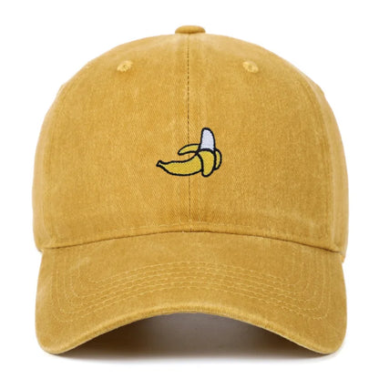 Banana Embroidered Baseball Hats for Men and Women