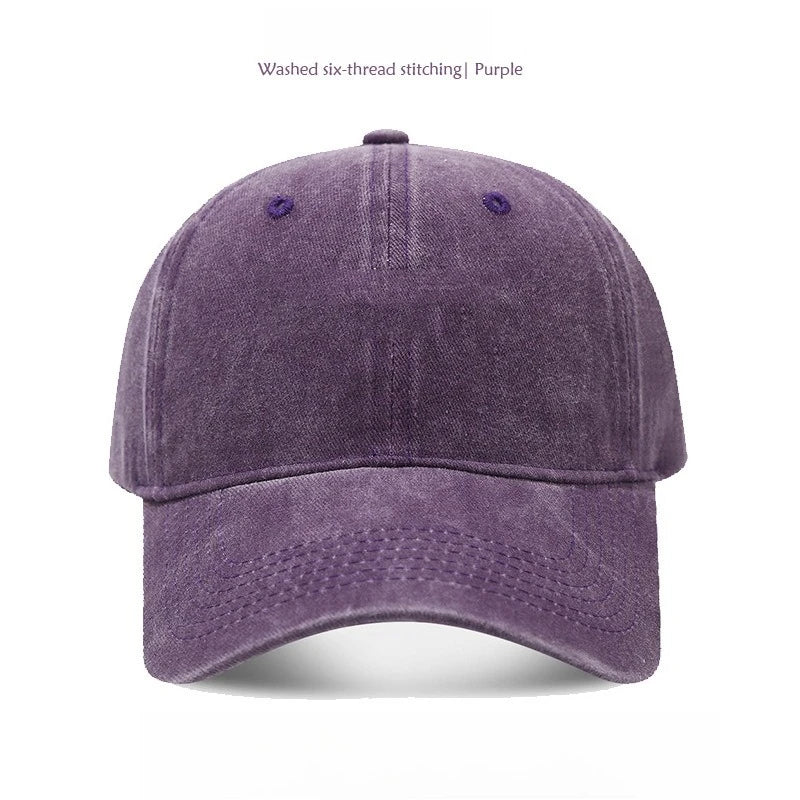 Washed Cotton Solid Dad Hat Unisex Baseball Cap