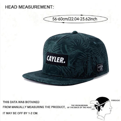 Flat Edge Hat Cayler Leaf Rose Camouflage Personalized Skateboarding Hip Hop Hat
