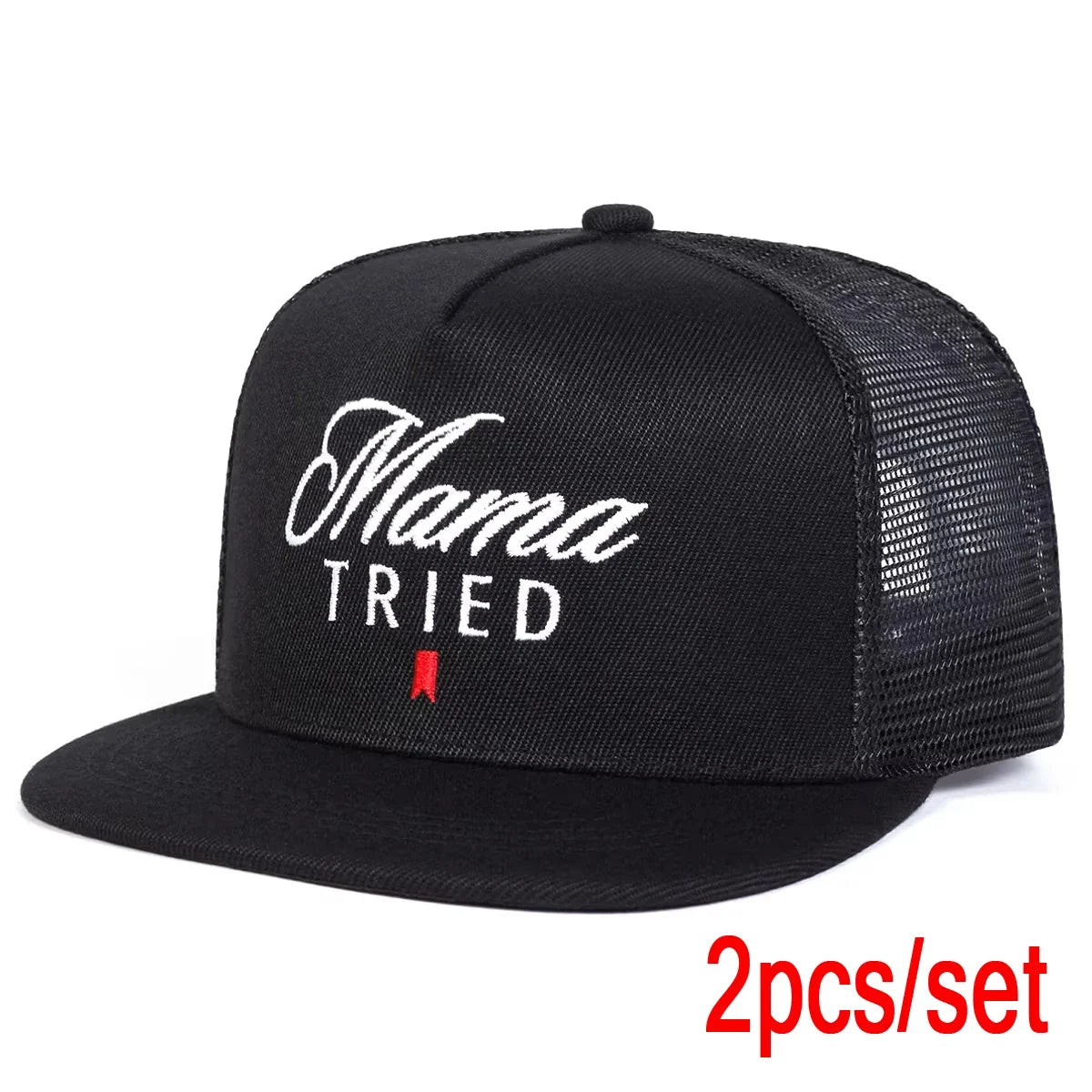 Unisex Mama Tried Embroidery Hip-hop Net Hats Spring Summer