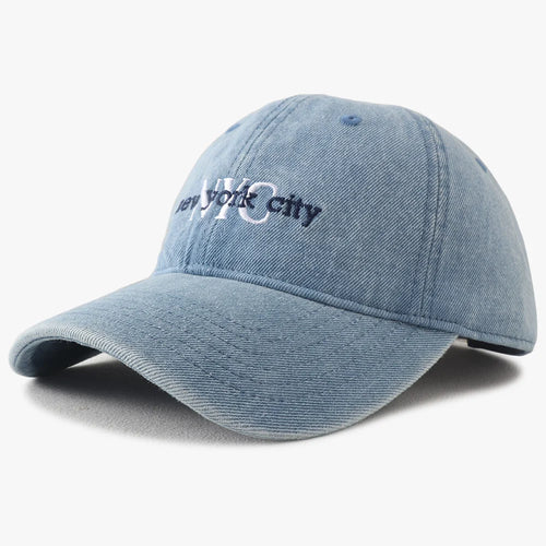 Unisex NYC Letter Embroidery Denim Baseball Cap
