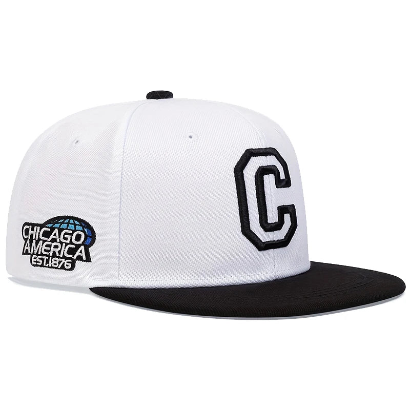 Unisex Chicago Embroidery Baseball Cap Cotton Snapback Hats