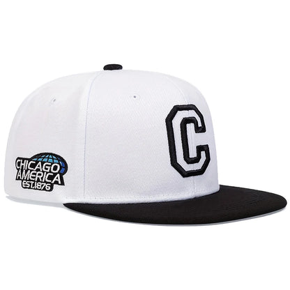 Unisex Chicago Embroidery Baseball Cap Cotton Snapback Hats