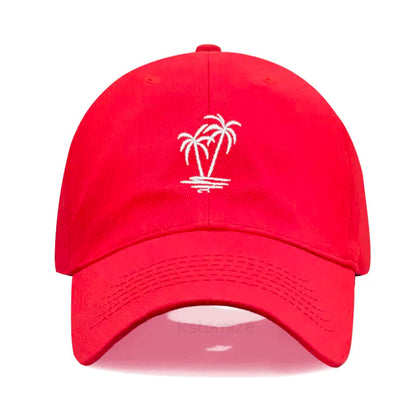 Coconut Tree Embroidery Baseball Cap