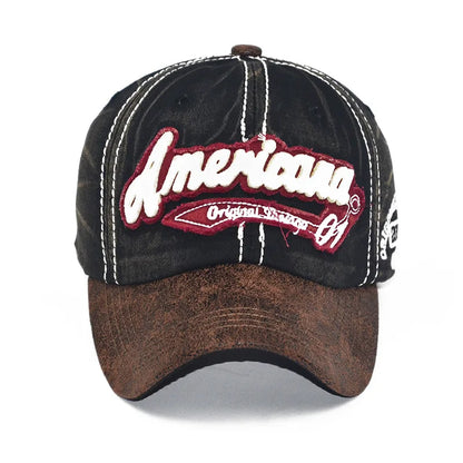 Washed Cotton Retro Baseball Cap Men Women 3D Embroidery Snapback Caps For Male Female