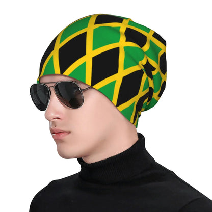 Jamaica Flag Printed Warm Soft Knitted Hat Lightweight Casual Hat