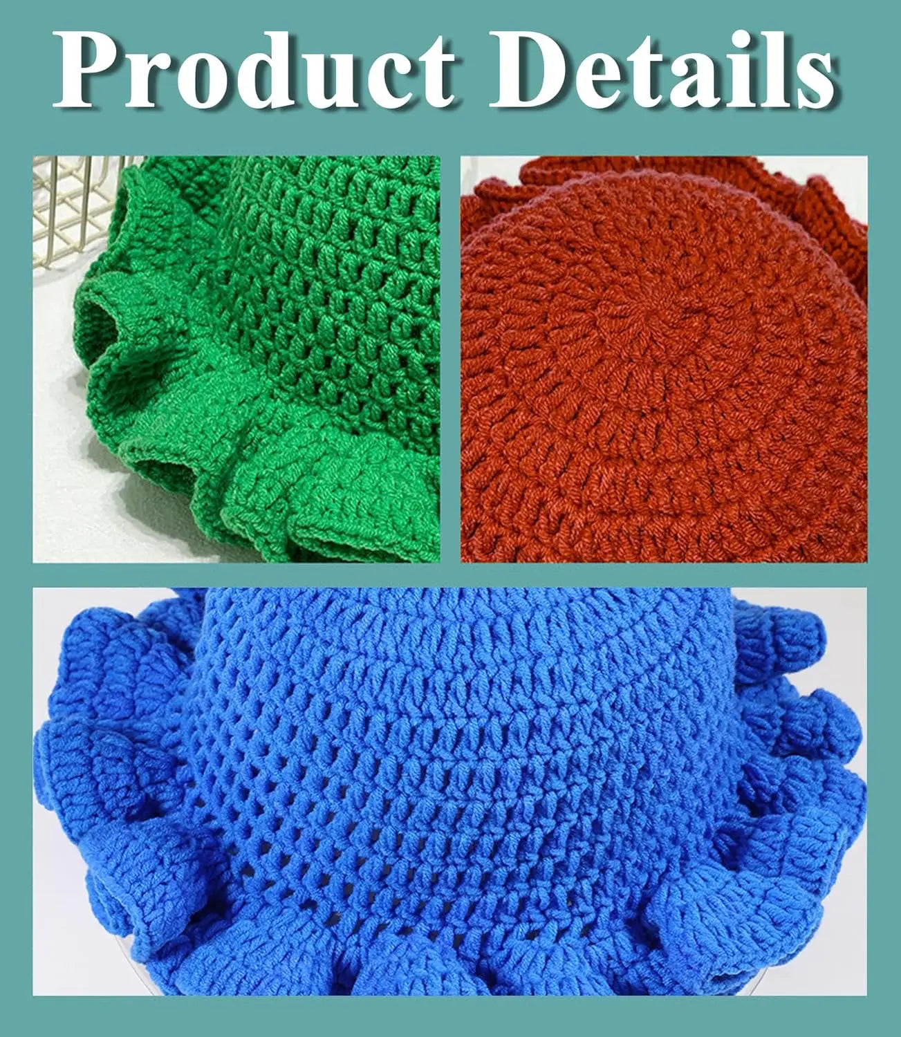 Solid Color Hand Knitted Knit Hat In Bohemian Style With Hollowed Out