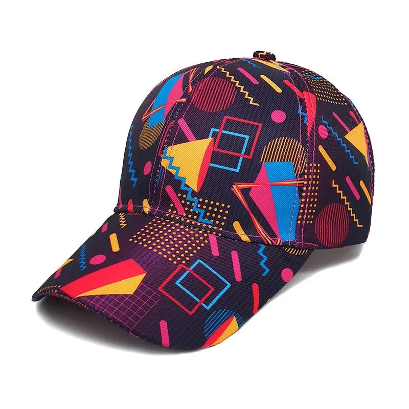 Four Seasons Polyester Graffiti Print Casquette Baseball Cap