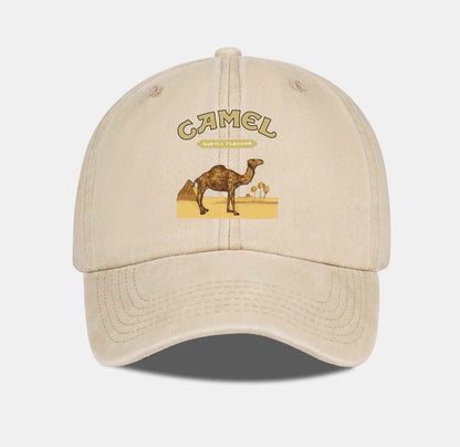 Camel Print Baseball Cap Classic Minimalist Retro Style Breathable Soft Fabric Perfect Daily Wear Adjustable