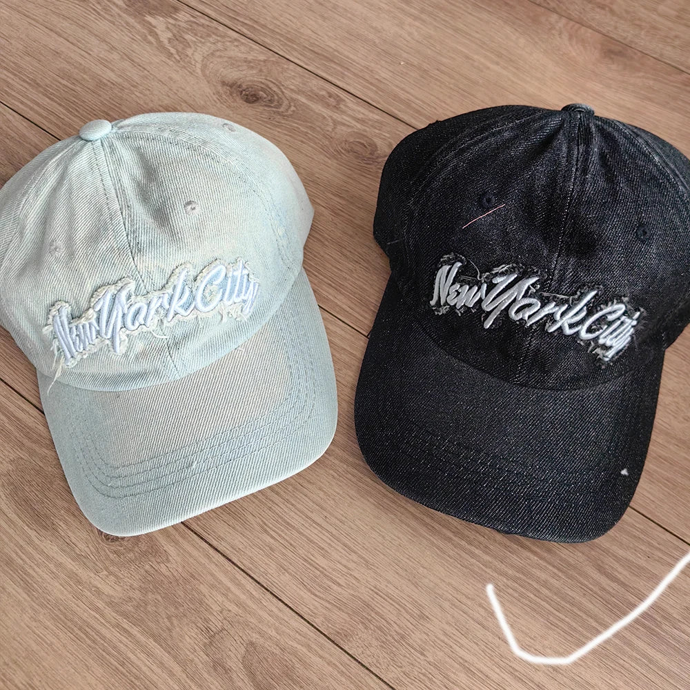 Classic Retro Denim Baseball Cap Unisex NYC