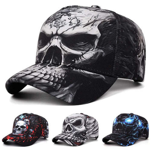 Fashion Creative New Baseball Hat Printed Skeleton Hip Hop Skateboarding Hat Outdoor Daily Decoration Hat Unisex