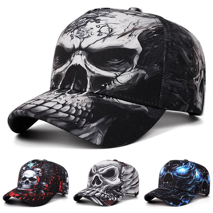 Fashion Creative New Baseball Hat Printed Skeleton Hip Hop Skateboarding Hat Outdoor Daily Decoration Hat Unisex