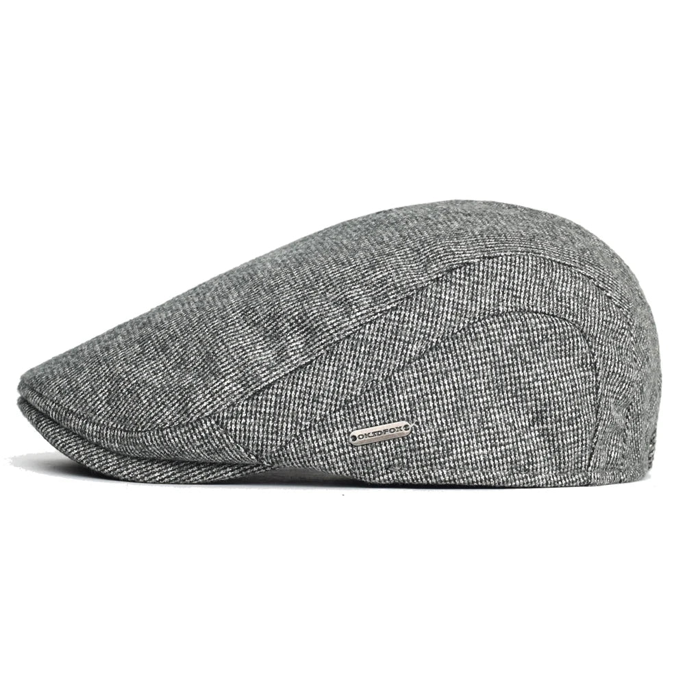 Autumn Winter Thick Warm Newsboy Caps Men Women Soft Beret Hat