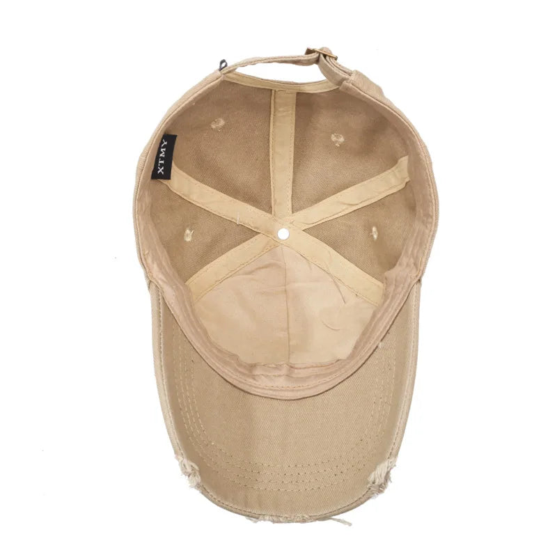 Korean Style Personalized Ripped Hat