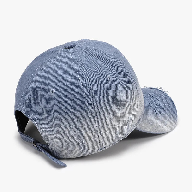 Personalized Washed Soft Crown Tie Dye Ripped Baseball Cap