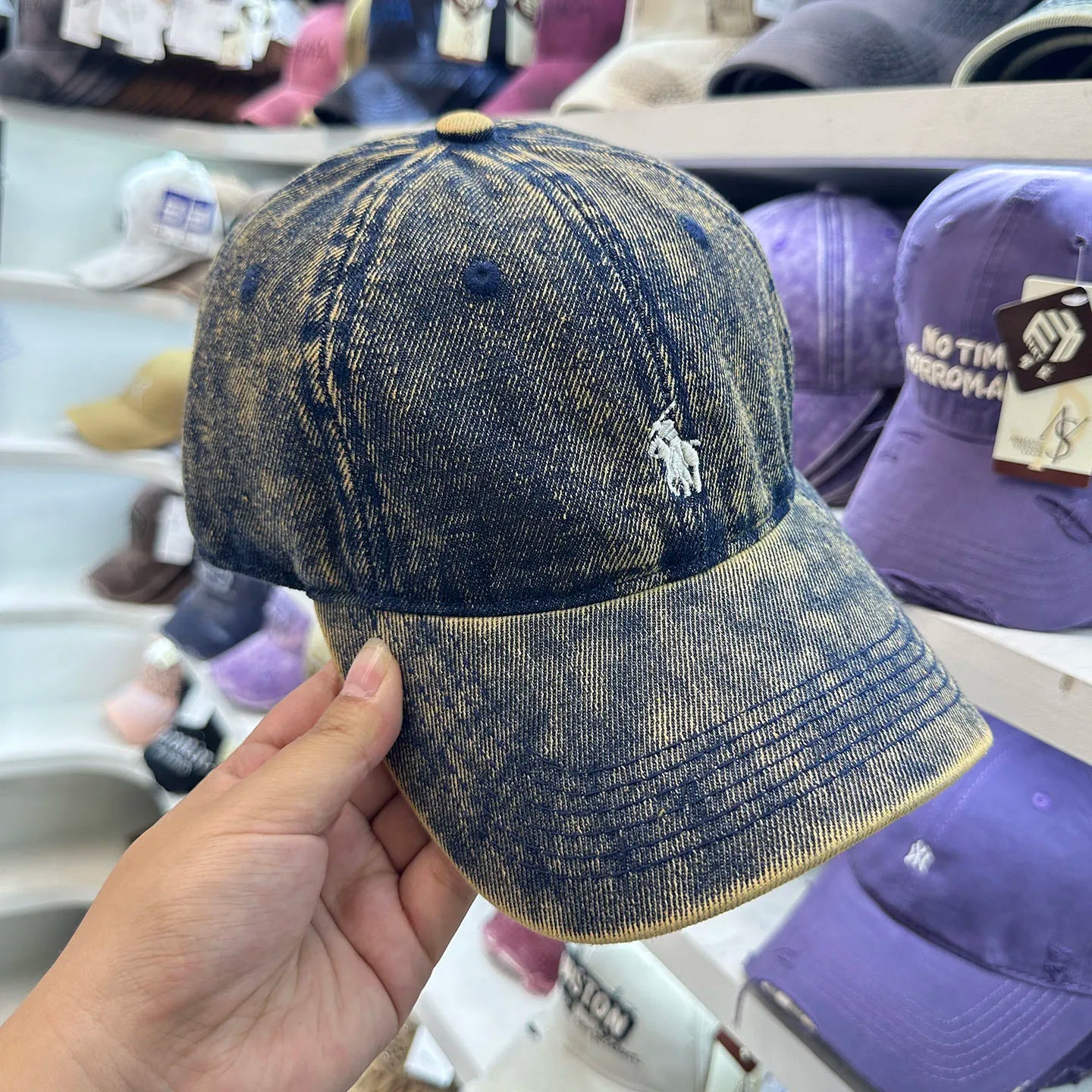 Hat Women's Four Seasons Denim Washed Old Soft Top Baseball Cap