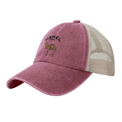 Camel Mirage Graphic Print Mesh Baseball Cap
