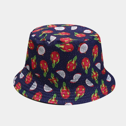 Creative Printed Fruit Pattern Bucket Cap