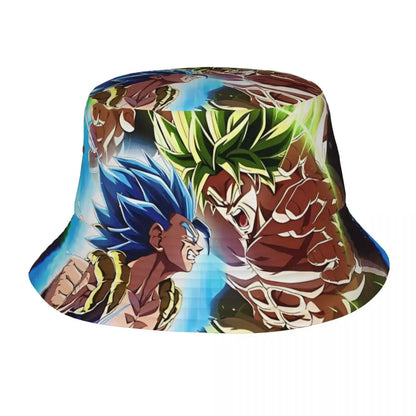 Dragon Ball Bucket Hat for Woman Summer Travel Super Saiyan Sun Hats