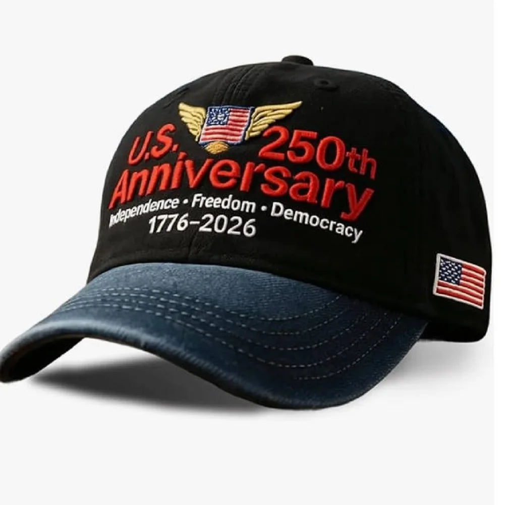 US 250th Anniversary Baseball Caps Retro Washed Cap