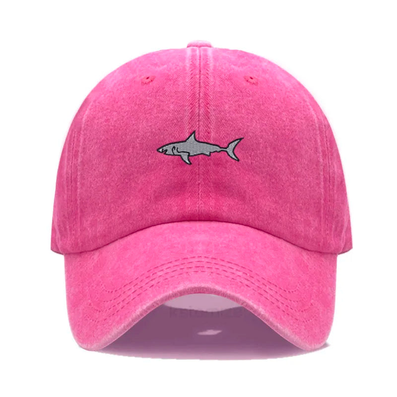 Shark Embroidery Baseball Cap For Men Women