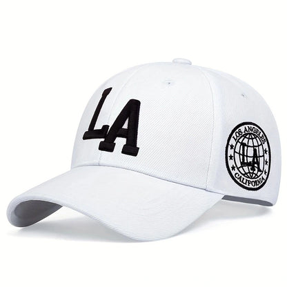 Unisex LA Letter Embroidery Baseball Caps Outdoor Adjustable Casual Hats Sunscreen Hat Sports Hat