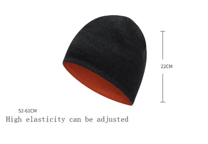 Men's Trendy Warm Ski Beanie Hat Women's New Outdoor Fashion Double-Sided