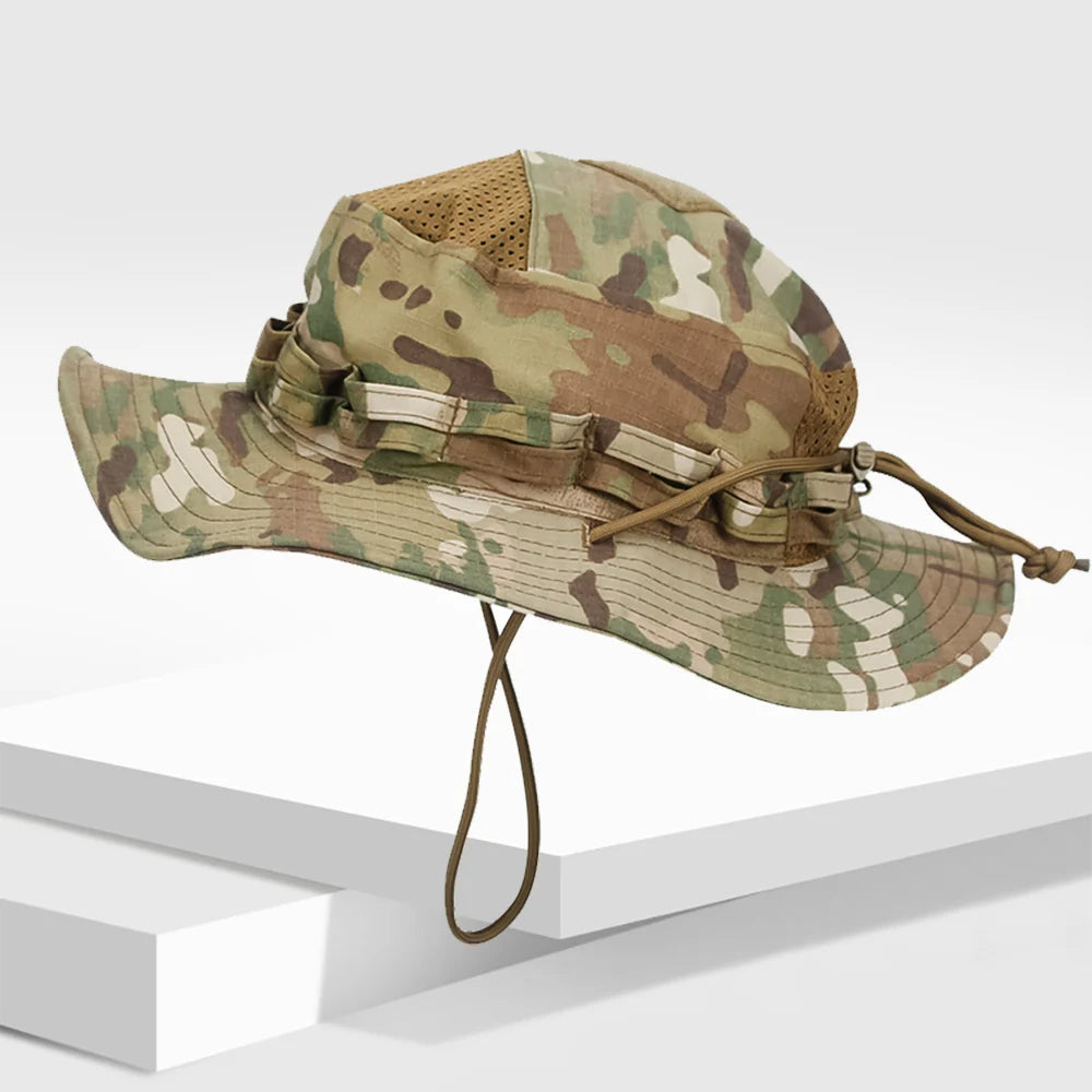 Camo Boonie Hat Sunscreen Breathable Bucket Hat Men's Outdoor