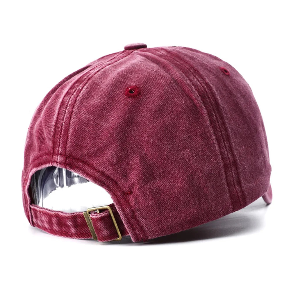 Fashion Letter Embroidery Washed Cotton Baseball Cap